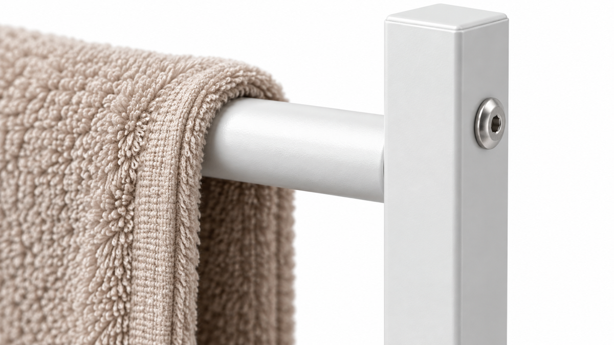 Detailfoto van Blanc Handdoekrek Badkamer - Wit - 4 Tier
