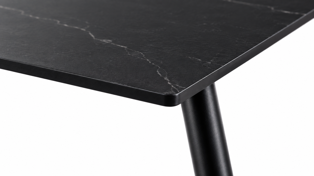 Detailfoto van Eettafel CERAMON 120 Zwart