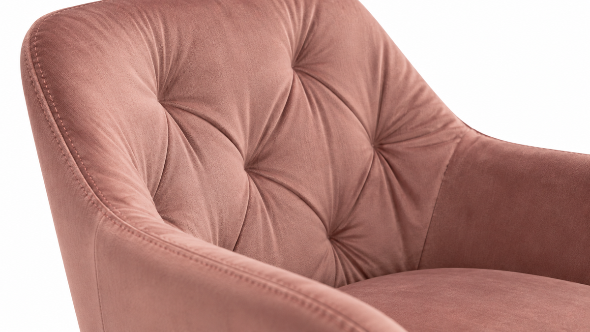 Detailfoto van Gyrus Eettafelset met 4 Siena Stoelen - Wit / Roze