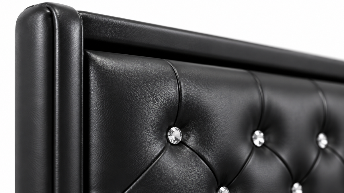 Detailfoto van Celeste LED Bedframe met Opbergruimte