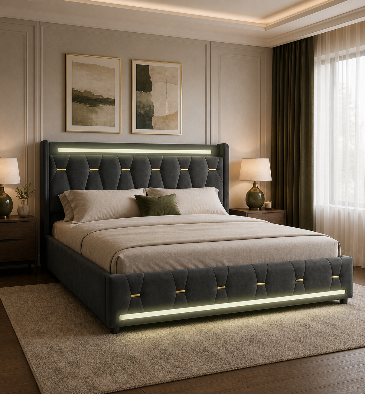 Sivableu Bedframes collectie in een rustig premium interieur