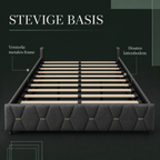 Elan bedframe met versterkt metalen frame en houten lattenbodem