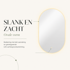 Ovelia LED spiegel met touchbediening en ovale vorm