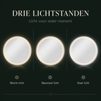 Solux LED spiegel met drie lichtstanden