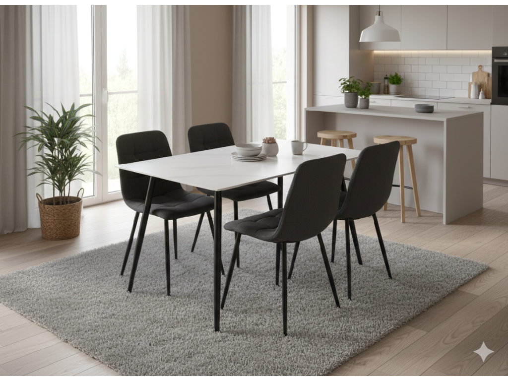 Eettafel CERAMON 120 Wit - afbeelding 3