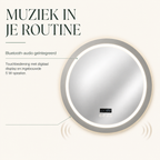 Sound LED spiegel met Bluetooth-audio en touchdisplay