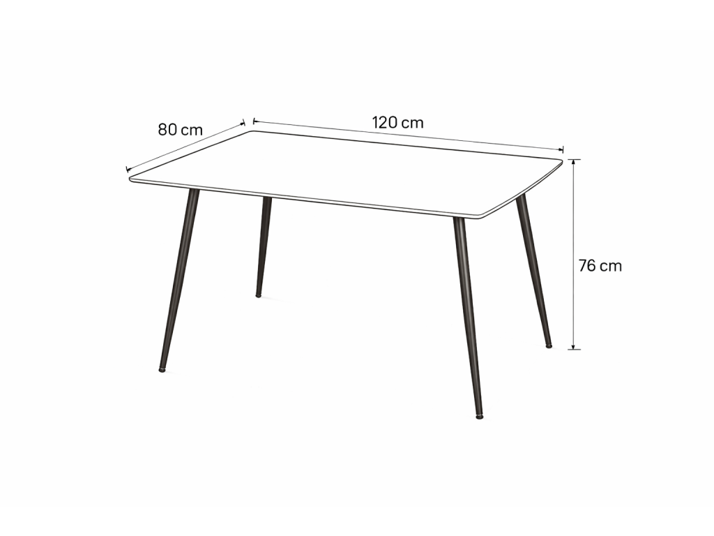 Eettafel CERAMON 120 Naturel - afbeelding 12