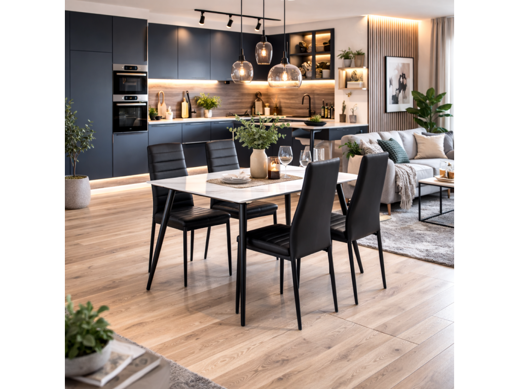 Eettafel CERAMON 120 Zwart - afbeelding 2