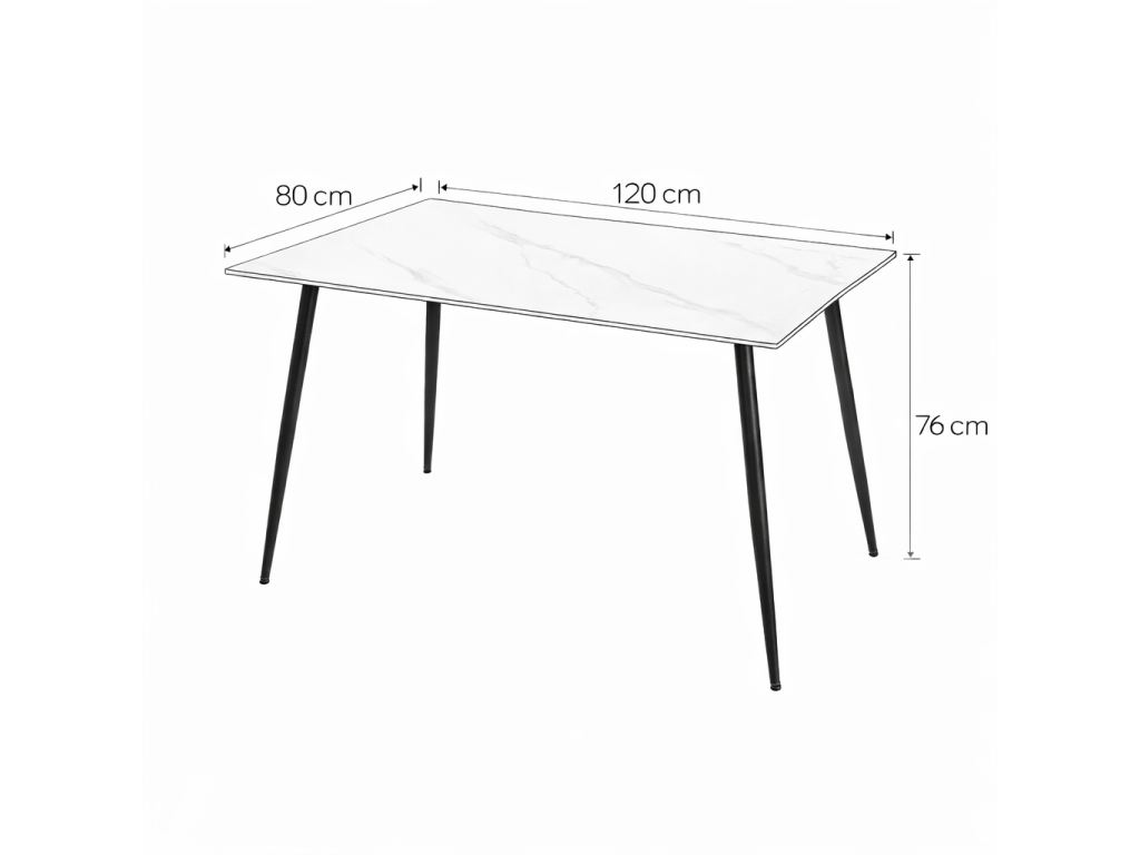 Eettafel CERAMON 120 Zwart - afbeelding 11