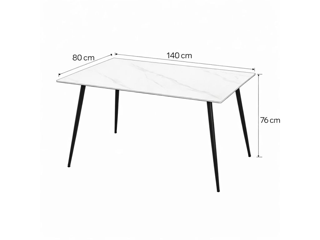 Eettafel CERAMON 140 Zwart - afbeelding 10