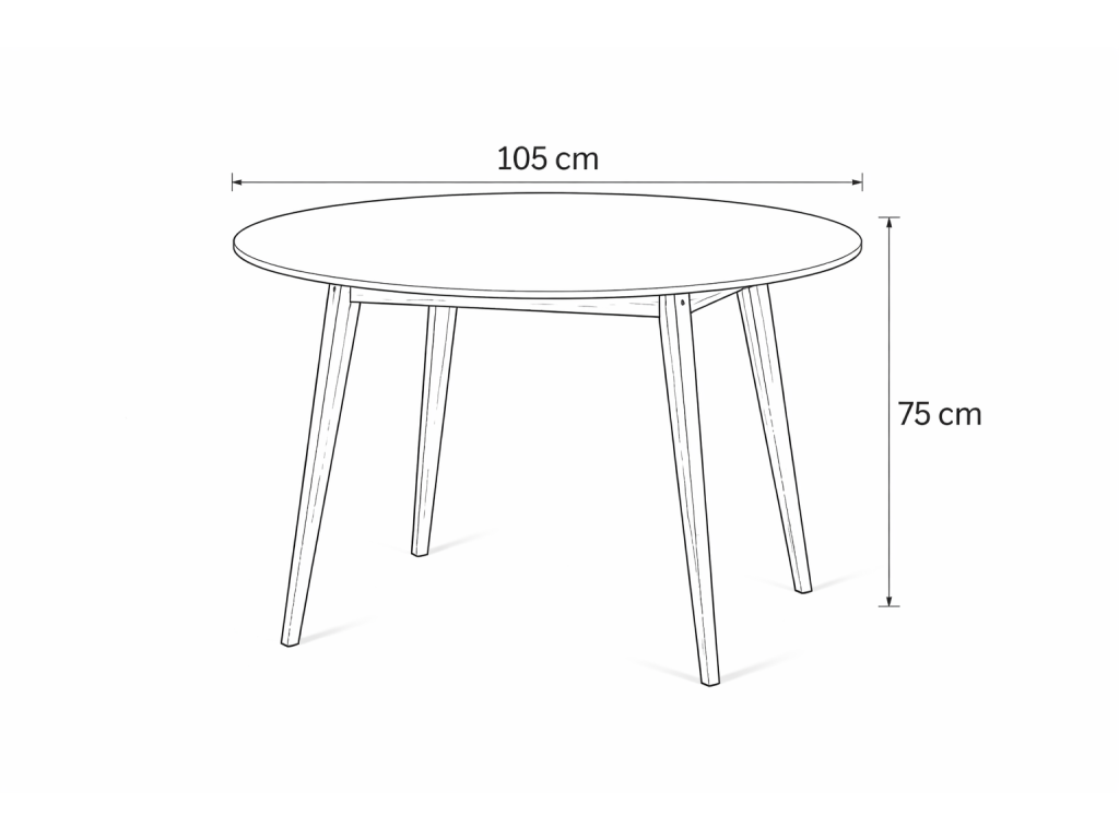 Eettafel SCANDINAVIA Naturel 105 - afbeelding 7