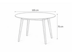 Eettafel SCANDINAVIA Naturel 105 - afbeelding 7