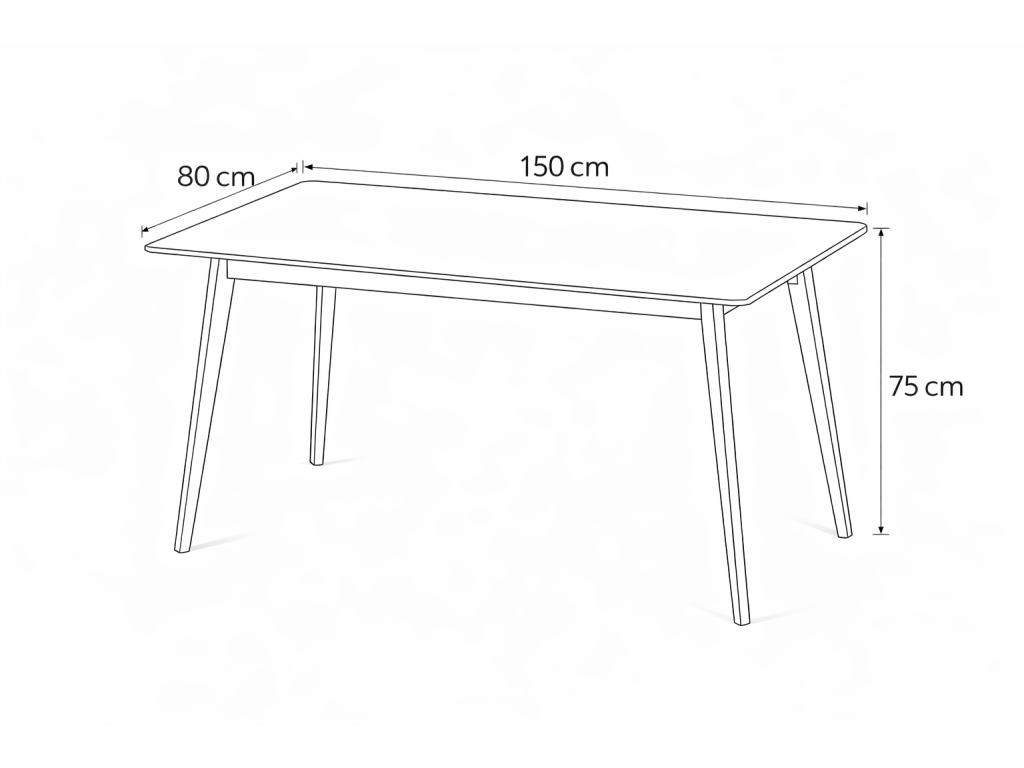 Eettafel SCANDINAVIA Naturel 150 - afbeelding 7