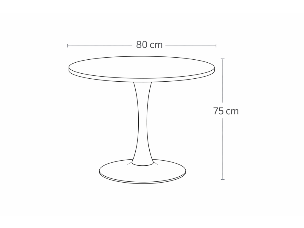 Eettafel ORBIS 80 Zwart - afbeelding 9