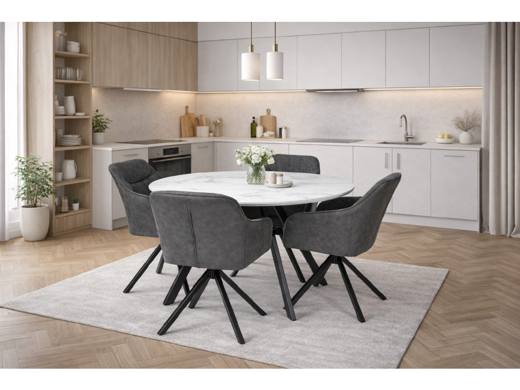 Eettafel GYRUS 120 Wit - afbeelding 4