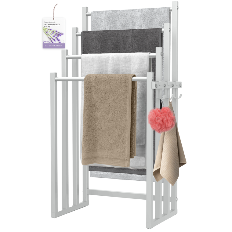 Blanc Handdoekrek Badkamer - Wit - 4 Tier