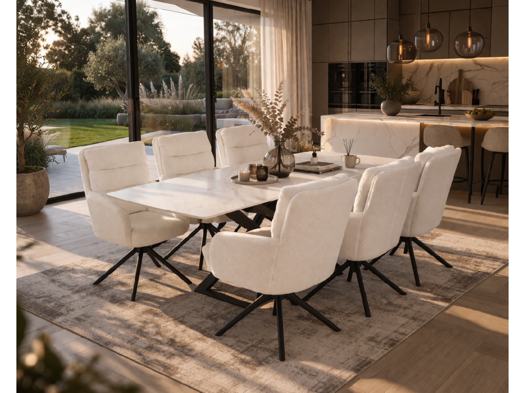 Eettafel TERRON 200 Wit - afbeelding 6