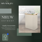 Linen Wasmand 3 Vakken - Beige