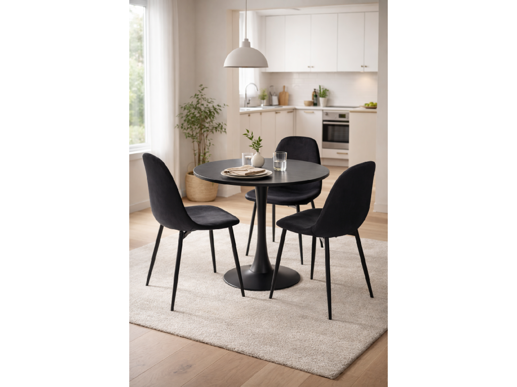 Eettafel ORBIS 80 Zwart detailafbeelding 3