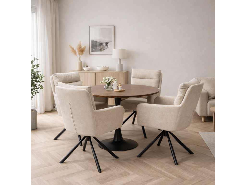 Eettafel ORBIS 100 Bruin detailafbeelding 3