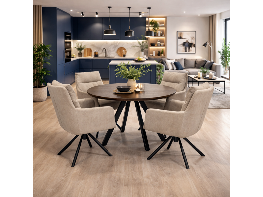 Eettafel GYRUS 120 Bruin detailafbeelding 2