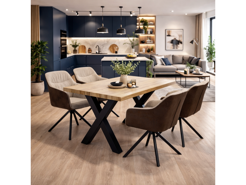 Eettafel ROBUL 140 Naturel detailafbeelding 3