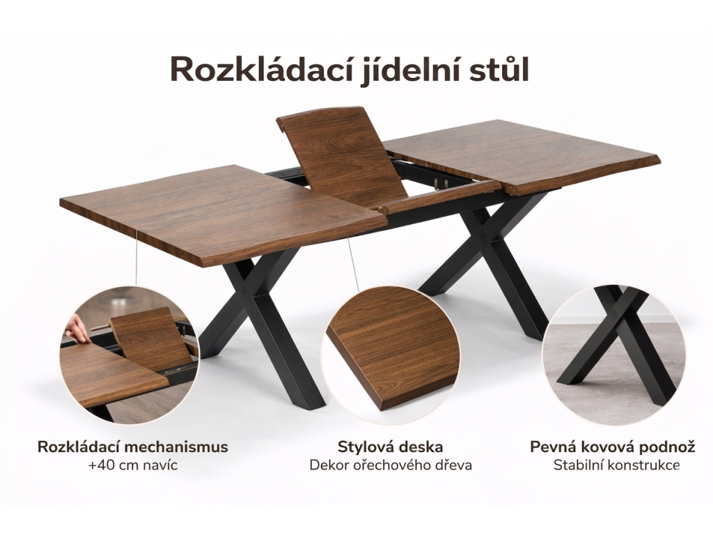 Eettafel EBON Naturel detailafbeelding 2