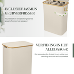 Linen Wasmand 3 Vakken - Beige