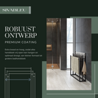 Noir Handdoekrek Badkamer - Zwart - 3 Tiers