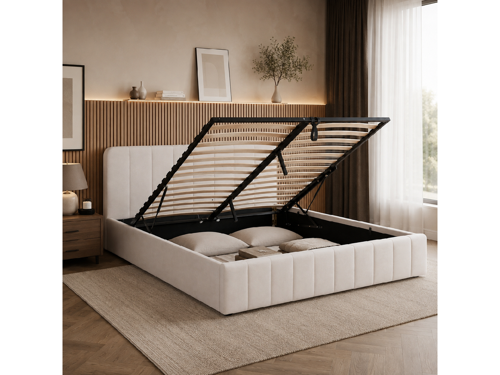 Avena Opbergbed met Gestoffeerd Hoofdbord - afbeelding 52