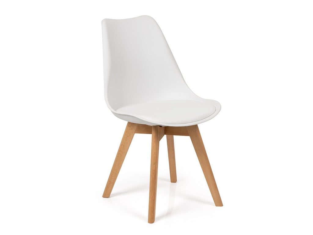 Scandinavia Eettafelset met 4 Scandino Stoelen - Wit - afbeelding 5