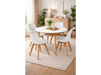 Scandinavia Eettafelset met 4 Scandino Stoelen - Wit - afbeelding 3
