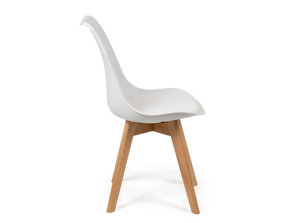 Scandinavia Eettafelset met 4 Scandino Stoelen - Wit - afbeelding 7