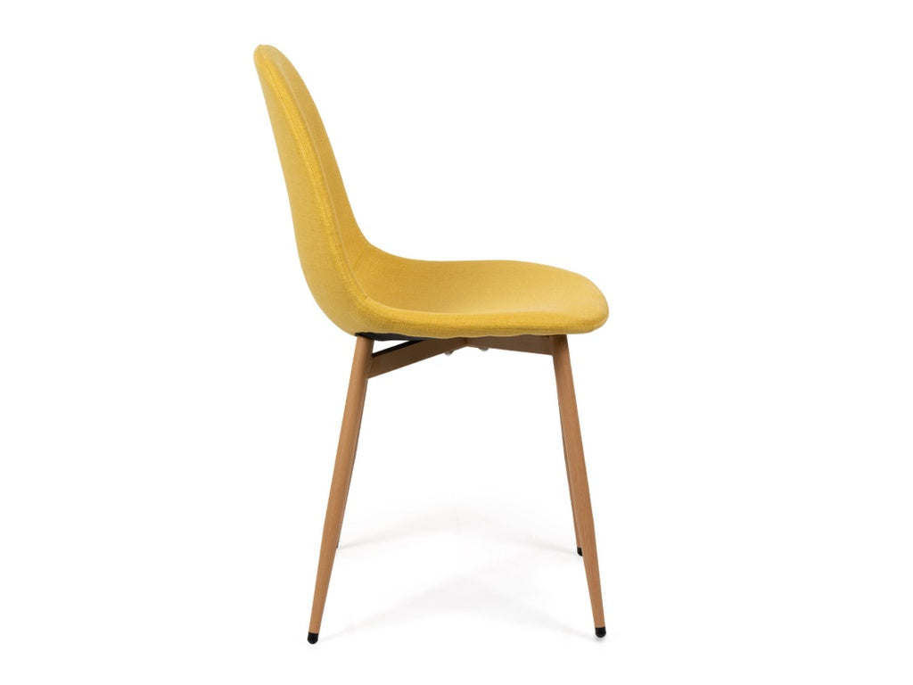 Scandinavia Eettafelset met 4 Marie Stoelen - Wit / Geel - afbeelding 5