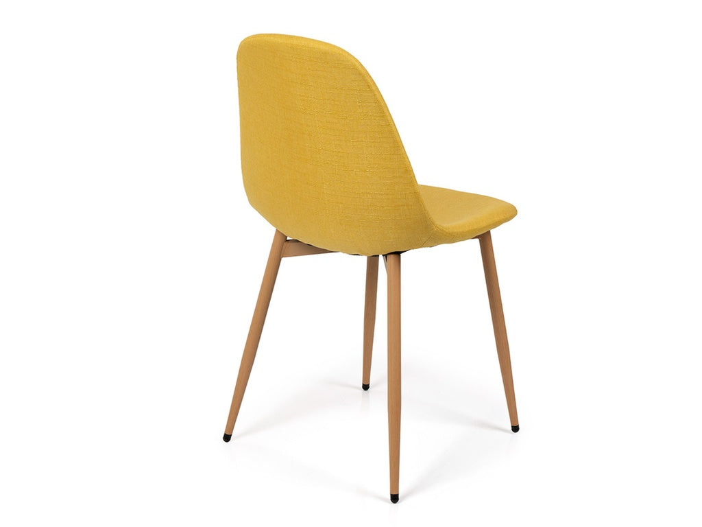 Scandinavia Eettafelset met 4 Marie Stoelen - Wit / Geel - afbeelding 6