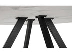 Gyrus Eettafelset met 4 Marie Stoelen - Wit / Grijs - afbeelding 6
