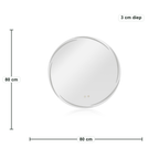 Circo Ronde LED Badkamerspiegel - 80 cm – afmetingen in cm