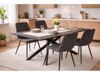 Neross Eettafelset met 4 Aria Stoelen - Zwart / Grijs - afbeelding 3