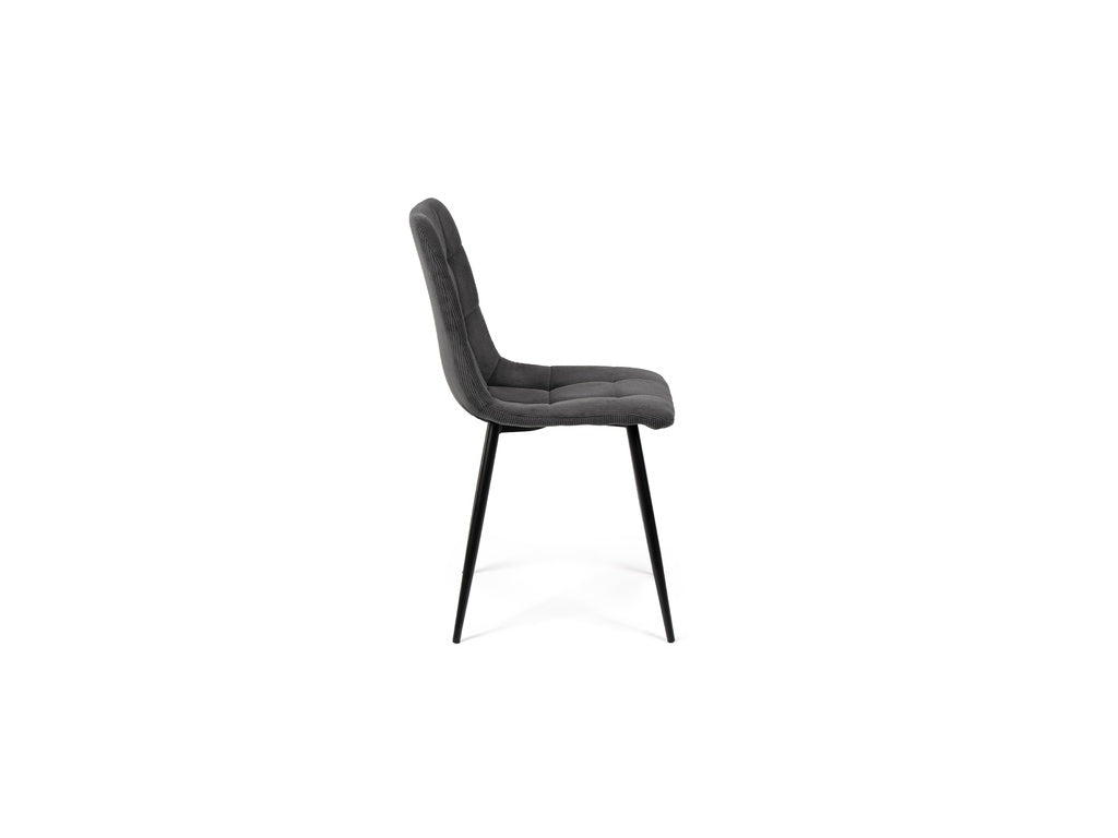 Neross Eettafelset met 4 Aria Stoelen - Zwart / Grijs - afbeelding 5