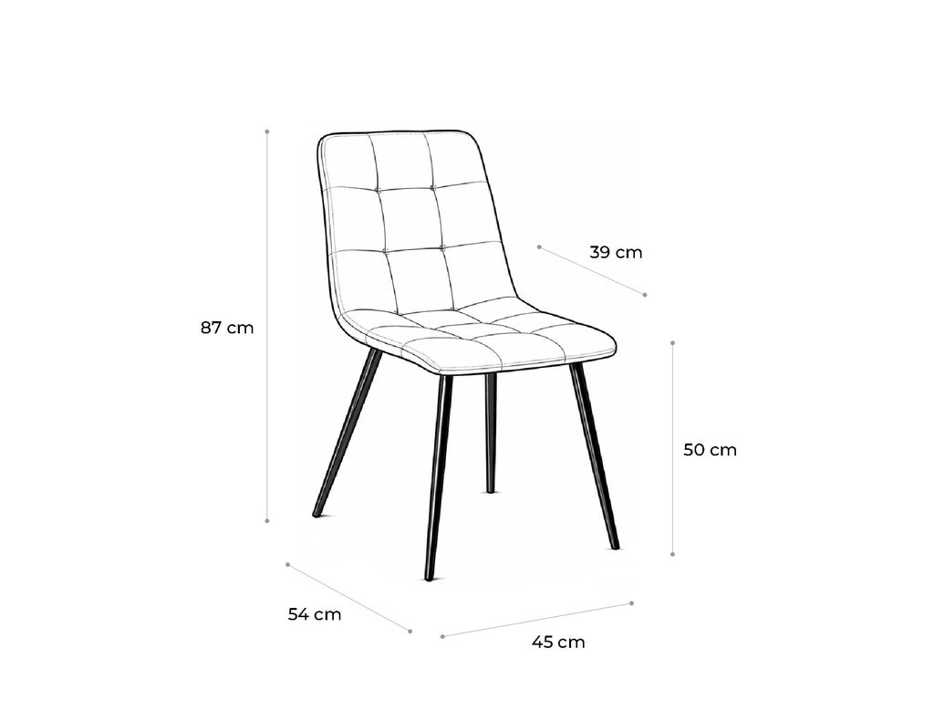 Ceramon Eettafelset met 4 Aria Stoelen - Groen / Licht hout - afbeelding 10