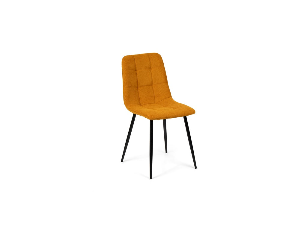 Ceramon Eettafelset met 4 Aria Stoelen - Zwart / Okergeel - afbeelding 3