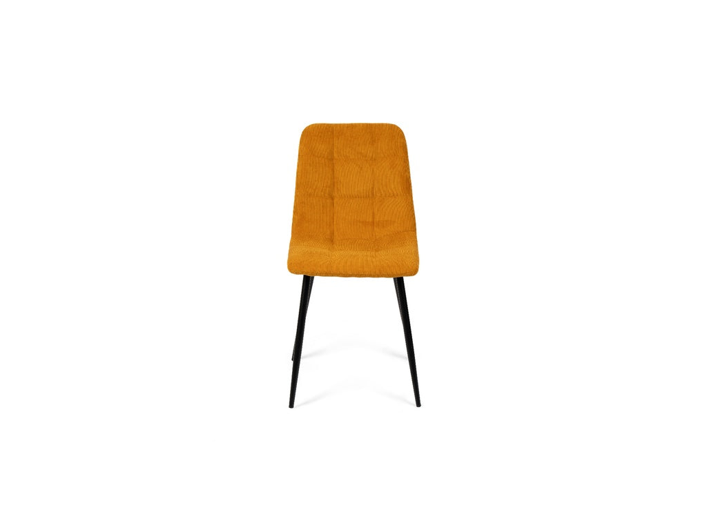 Ceramon Eettafelset met 4 Aria Stoelen - Zwart / Okergeel - afbeelding 6