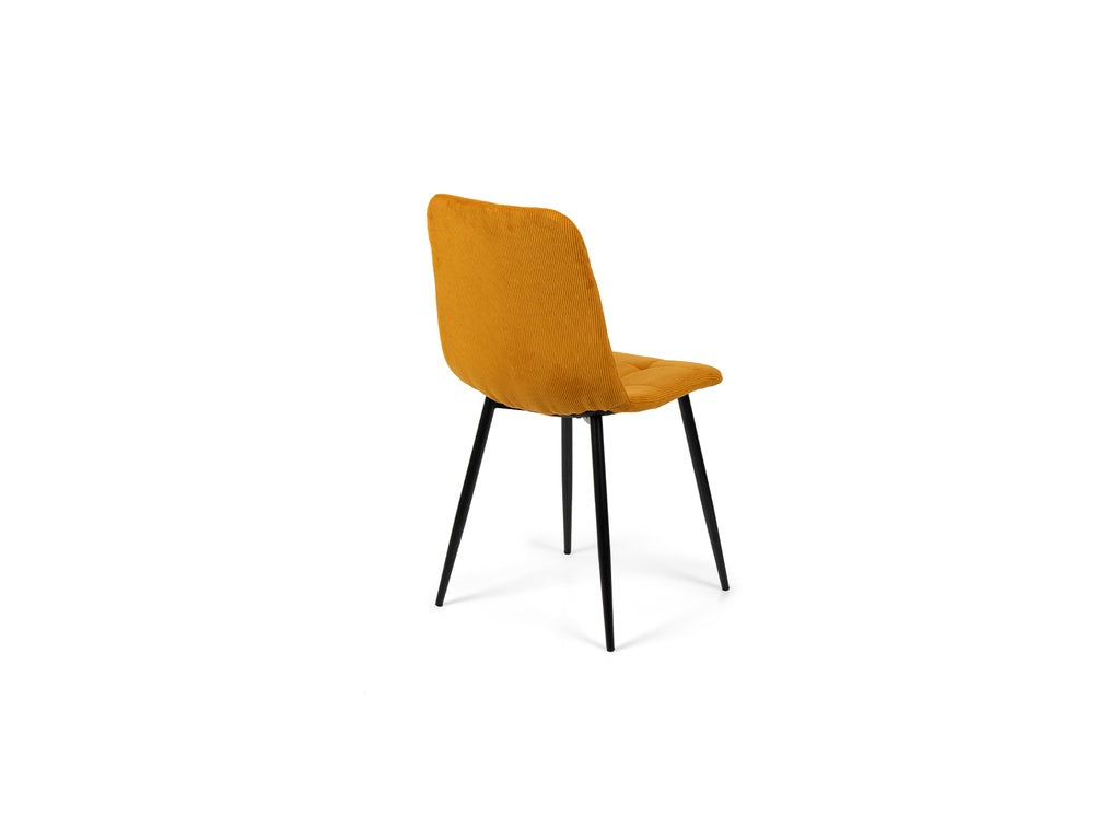 Ceramon Eettafelset met 4 Aria Stoelen - Zwart / Okergeel - afbeelding 5