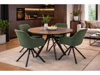 Gyrus Eettafelset met 4 Loren Stoelen - Groen / Donker hout - afbeelding 2