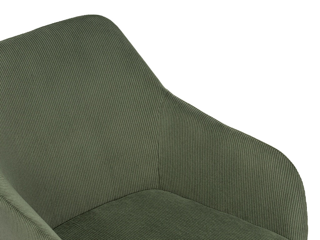 Gyrus Eettafelset met 4 Loren Stoelen - Groen / Donker hout - afbeelding 7