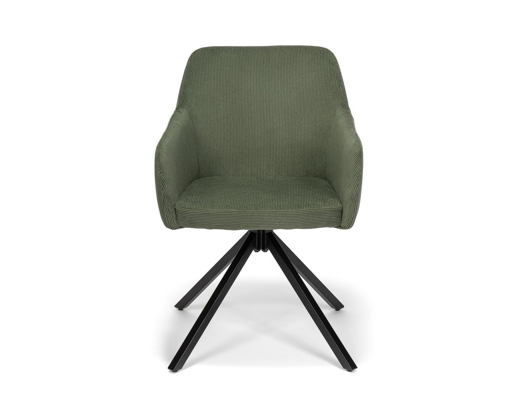 Gyrus Eettafelset met 4 Loren Stoelen - Groen / Donker hout - afbeelding 9