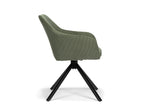 Gyrus Eettafelset met 4 Loren Stoelen - Groen / Donker hout - afbeelding 11
