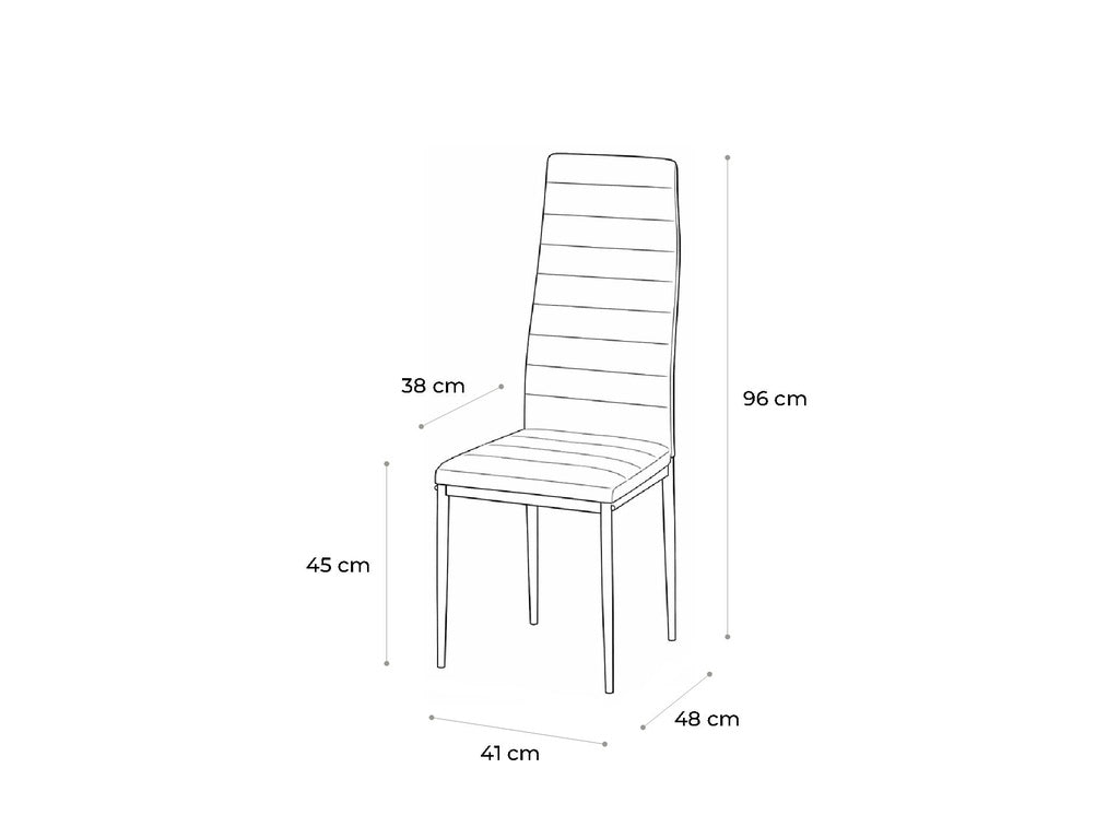 Ceramon Eettafelset met 4 Tino Stoelen - Wit - afbeelding 11