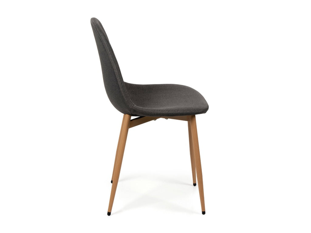 Scandinavia Eettafelset met 4 Marie Stoelen - Wit / Donkergrijs - afbeelding 6