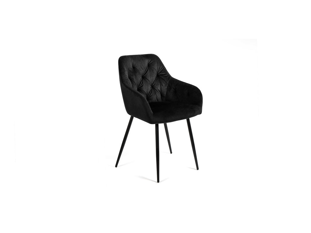 Gyrus Eettafelset met 4 Siena Stoelen - Zwart / Wit - afbeelding 8